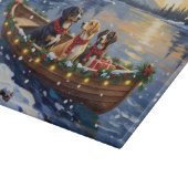 Grote Zwitserse Berghond Kerstboot Vakantie Snijplank (Hoek)