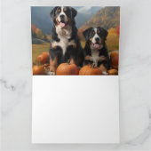 Grote Zwitserse Bergpup Herfstpret Pumpkin Kaart (Binnen)