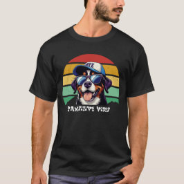 Grote Zwitserse Sennenhond met een pet T-shirt