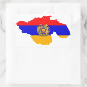Groter Armenië Kaart Vlag Rechthoekige Sticker (Tas)