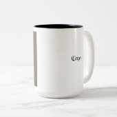 Groter, bouder, GRANDER Tweekleurige Koffiemok (Voorkant rechts)