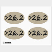 Groter dan 26,2 Ultrarunner (4)stickers bruin Ovale Sticker (Vel)