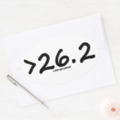 Groter dan 26,2 Ultrarunner (4)stickers Ovale Sticker (Envelop)