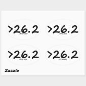 Groter dan 26,2 Ultrarunner (4)stickers Ovale Sticker (Vel)
