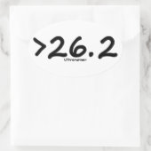 Groter dan 26,2 Ultrarunner (4)stickers Ovale Sticker (Tas)
