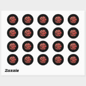 Groter dan basketbal 9 ronde sticker (Vel)