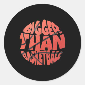Groter dan basketbal 9 ronde sticker