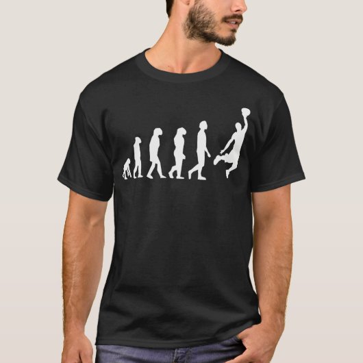 Groter dan basketbal evolutie t-shirt (Voorkant)
