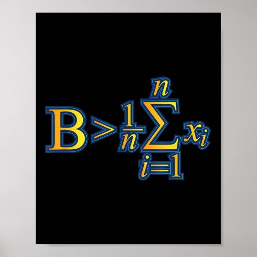 Groter dan gemiddeld zijn - Wiskunde citaten Poster (Voorkant)