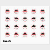 Groter dan het leven ronde sticker (Vel)