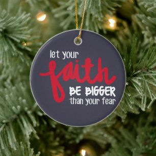 Groter dan je angst keramisch ornament