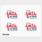 Groter dan je angst rechthoekige sticker (Vel)