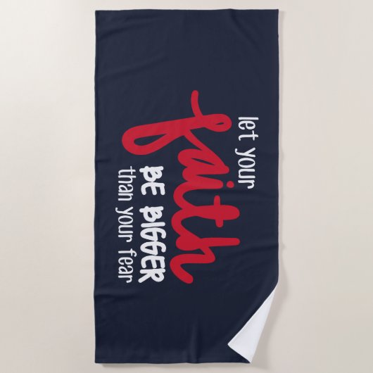 Groter dan je angst strandlaken (Voorkant)