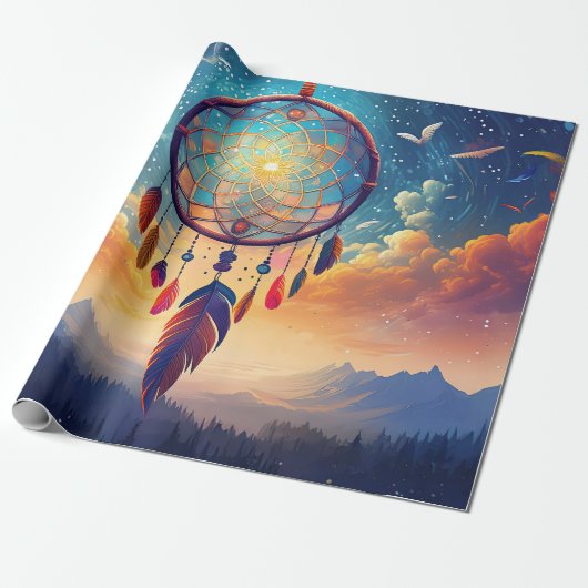 Groter dan Life, Mountains en Dreamcatchers Cadeaupapier (Uitgerold)