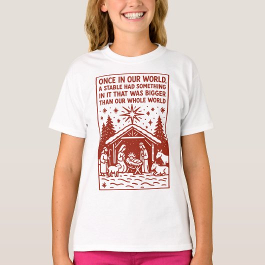 Groter dan onze hele wereld 1 t-shirt (Voorkant)