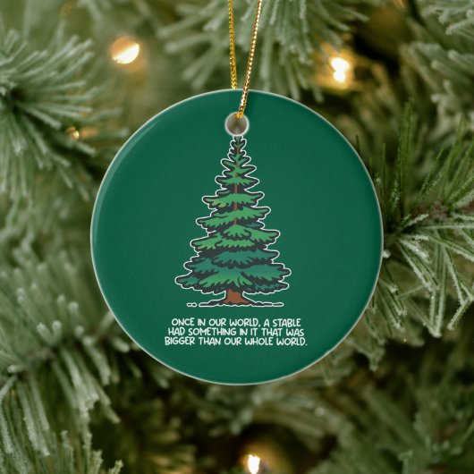 Groter dan onze hele wereld 2 keramisch ornament (Boom)