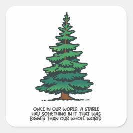 Groter dan onze hele wereld 2 vierkante sticker