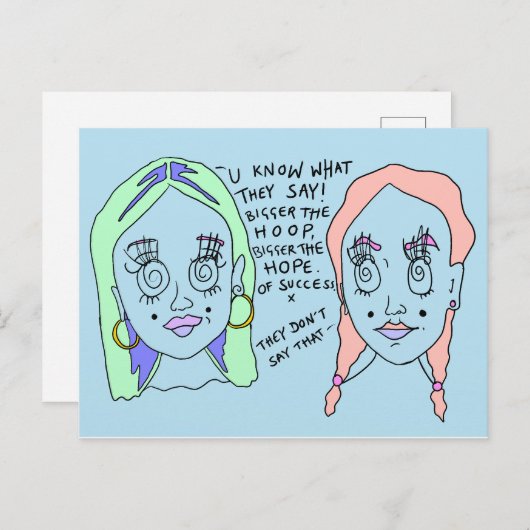 Groter de Hoop | Afdrukken Briefkaart | #overhear (Voorkant / Achterkant)