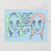 Groter de Hoop | Afdrukken Briefkaart | #overhear (Voorkant)