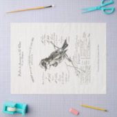 Groter Frans Muzieksalon Vogelschrift Tissue Paper Tissuepapier (Craft)