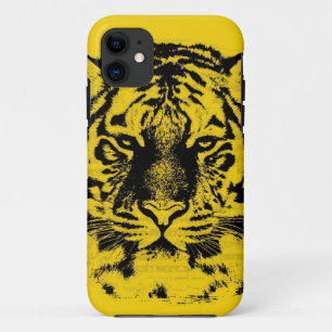 Groter gezicht dicht (zwart en geel) Case-Mate iPhone case