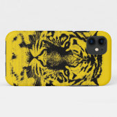Groter gezicht dicht (zwart en geel) Case-Mate iPhone case (Achterkant (horizontaal))