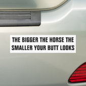 Groter het paard de kleinere die u als aanhangwage bumpersticker (Op auto)