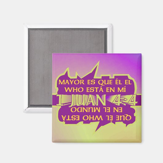 Groter is hij I Esp I Square Magneet (Voorkant / Achterkant)