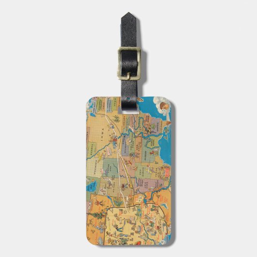 "Groter!" Los Angeles en de Verenigde Staten Bagagelabel (Voorkant verticaal)