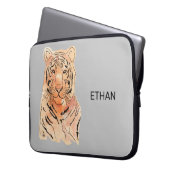 Groter ontwerp op een laptophoes laptop sleeve (Voorkant Links)