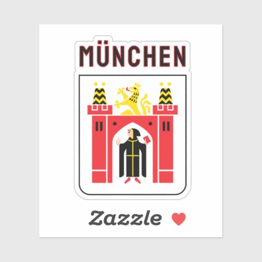 Groter wapen van München Sticker (Vel)
