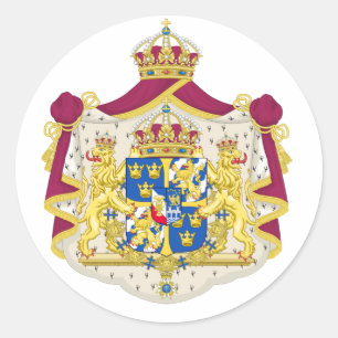 Groter wapen van Zweden Ronde Sticker