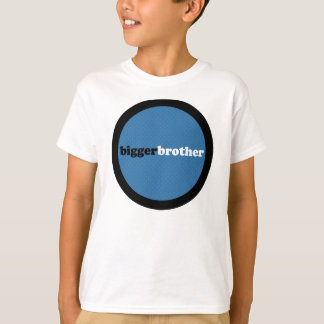Grotere blauwe cirkel rond de Broer T-shirt