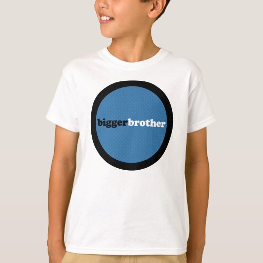 Grotere blauwe cirkel rond de Broer T-shirt (Voorkant)
