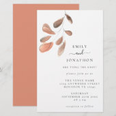 Grotere budgetgrootte laat koraalbruiloft uitnodig (Voorkant / Achterkant)