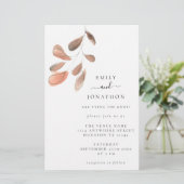 Grotere budgetgrootte laat koraalbruiloft uitnodig (Staand voorkant)