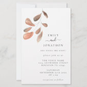 Grotere budgetgrootte laat koraalbruiloft uitnodig (Voorkant)