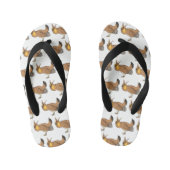 Grotere cartoon van prairie kinder teenslippers (Voetbed)