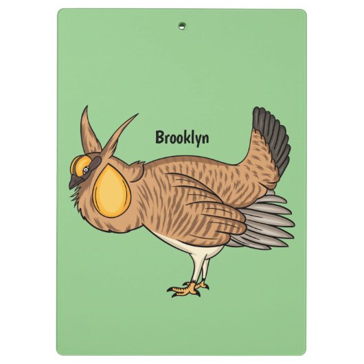 Grotere cartoon van prairie klembord (Achterkant)