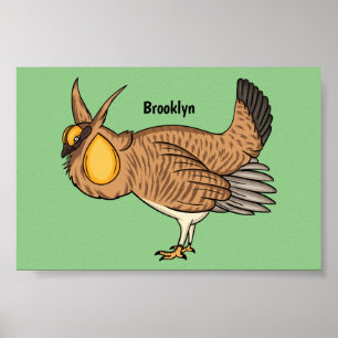 Grotere cartoon van prairie poster