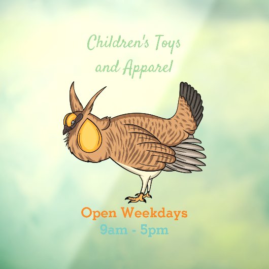 Grotere cartoon van prairie raamsticker (Vel 3)