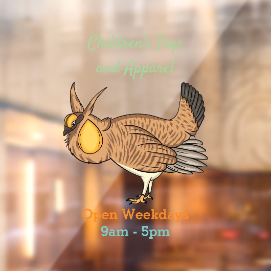 Grotere cartoon van prairie raamsticker (Vel 2)