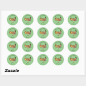 Grotere cartoon van prairie ronde sticker (Vel)