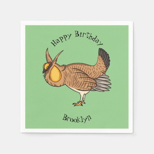 Grotere cartoon van prairie servet (Voorkant)