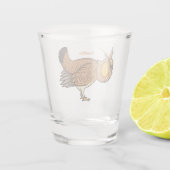 Grotere cartoon van prairie shot glas (Achterkant)