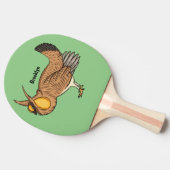 Grotere cartoon van prairie tafeltennisbatje (Zijkant)