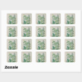Grotere Celandine of Poppy Vierkante Sticker (Vel)