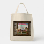 Grotere Dromen Veranderde Kunst Vintage Dansers Tote Bag (Achterkant)
