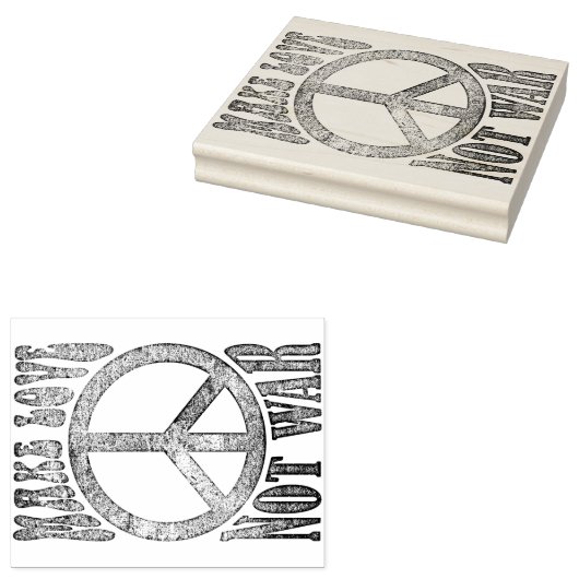 Grotere energievrede - laat liefde niet oorlog 1 z rubberstempel (Gestempeld)