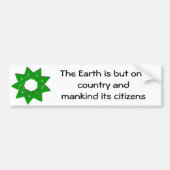 Grotere groene bahai ster, De aarde is maar één c. Bumpersticker (Voorkant)